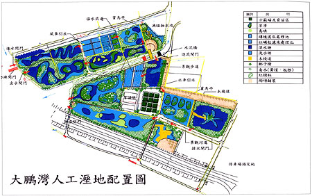 大鵬灣人工生態濕地生態圖
